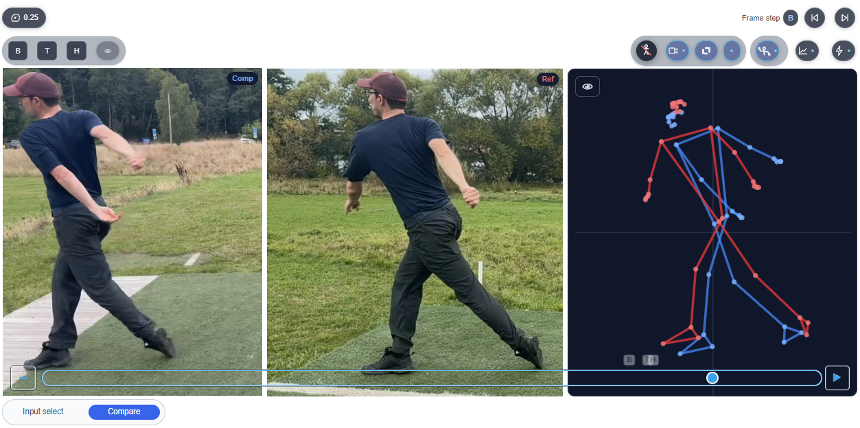 2D motion comparison view